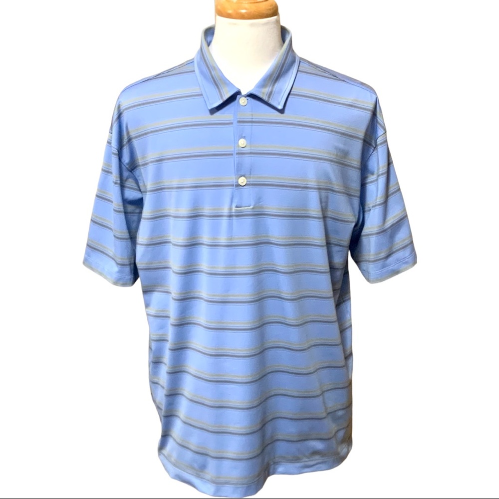 Nike Golf Dry Fit Men’s Short Sleeve Polo Shirt UV Protection￼ Blue XL